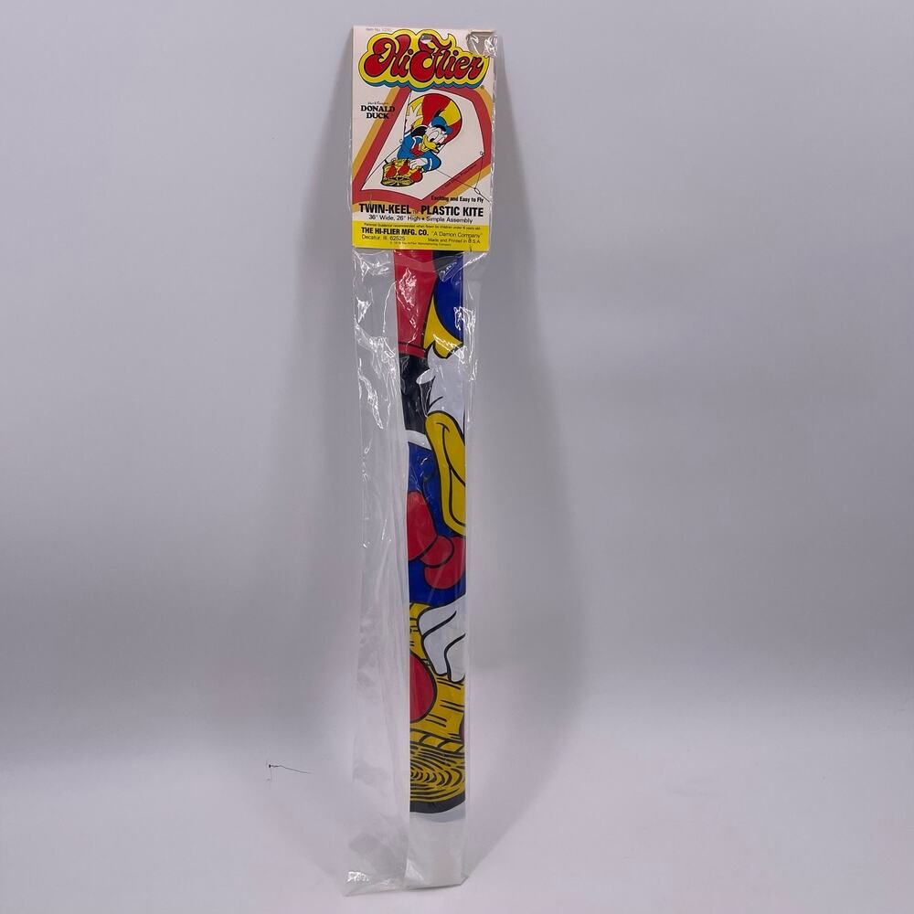 Vintage 1978 Hi Flier Twin Keel Kite Disney Donald Duck #1295 Sealed NOS NEW